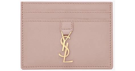 ysl card holder powder pink|YSL card holder with zipper.